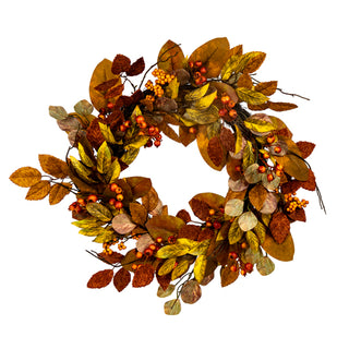 Fall Wreath with Berries 24"