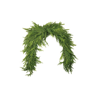 Faux Fir Mantle / Door Swag evergreen green 