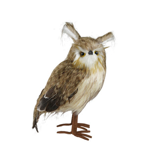 Faux Fur Owl in Brown & White