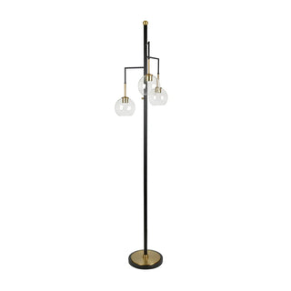 Felicity Floor Lamp  antique gold matte black contemporary globe
