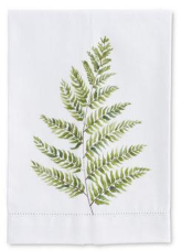 Fern Hand-Painted Cotton Guest Towel Assorted