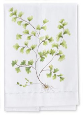 Fern Hand-Painted Cotton Guest Towel Assorted