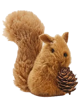 Festive Friends Squirrel Clip-On Ornament pine cone fall furry woodland