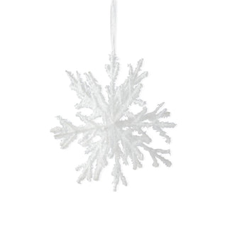 Flocked 3-Dimensional Snowflake Ornament