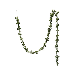 Flocked Foam Ball Garland in Green