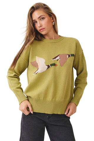 Flying Duck Crew Neck Sweater