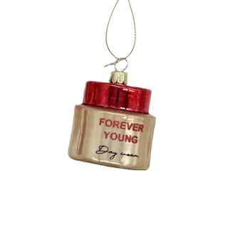 Powder Pink Day Cream Glass Ornament