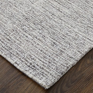 Freemont Light Gray 8'x10' Rug grey and ivory rug with subtle abstract stripe pattern