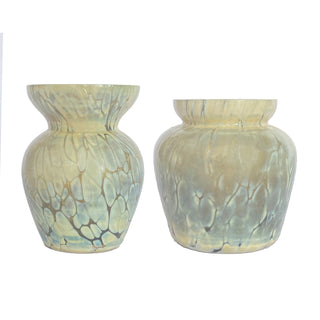 Frosted Marbled Multi Color Vase Assorted green blue beige vein