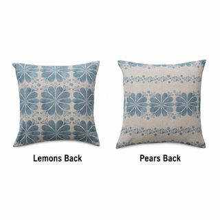 Fruit Bowl Printed Pillow Assorted back blue cream