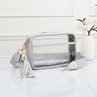 Game Day Stadium Rectangle Clear Bag in Silver