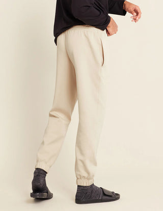 Gender-Neutral-Cuffed-Sweat-Pants-Sand, organic bamboo, lounge wear
