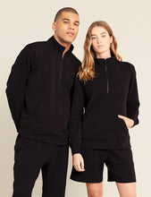 Load image into Gallery viewer, Boody Black Gender Neutral Quarter Zip Sweater
