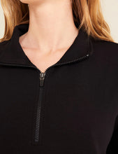 Load image into Gallery viewer, Boody Black Gender Neutral Quarter Zip Sweater
