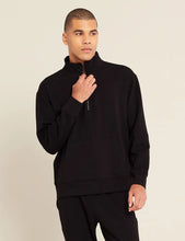 Load image into Gallery viewer, Boody Black Gender Neutral Quarter Zip Sweater
