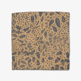 Geometry Autumn Harvest Dishcloth Set acorn leaves recycled materials absorbent