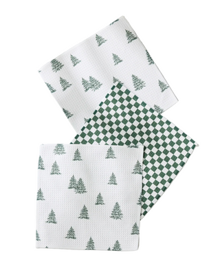 Geometry Claret Dishcloth Set