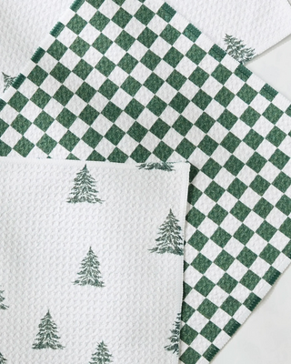 Geometry Claret Dishcloth Set