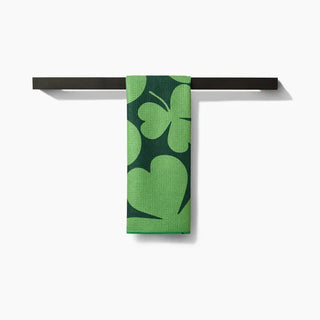 Geometry Clever Clover Tea Towel absorbent recycled materials green luck