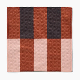 Geometry Cocoa Dots Dishcloth Set of 3 brown cream navy