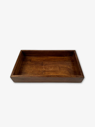 Geometry Not Paper Towel Tray, Brown wood napkin holder