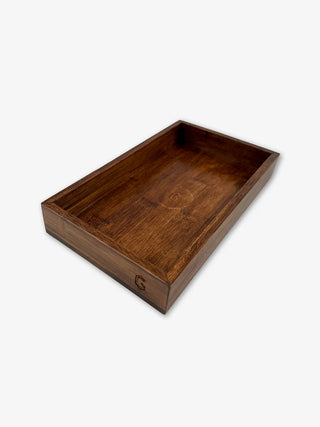 Geometry Not Paper Towel Tray, Brown wood napkin holder
