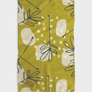 Geometry Olivia Tea Towel mustard yellow abstract recycled materials absorbent