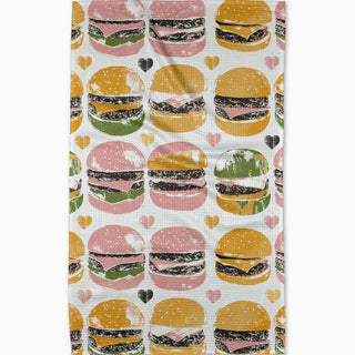 Geometry On The Grill Tea Towel absorbent recycled materials burger