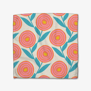 Geometry Parade Dishcloth Set pink flower absorbent recycled materials
