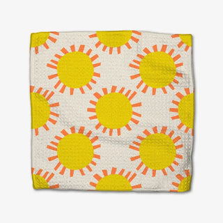 Geometry Parade Dishcloth Set yellow sun recycled materials absorbent