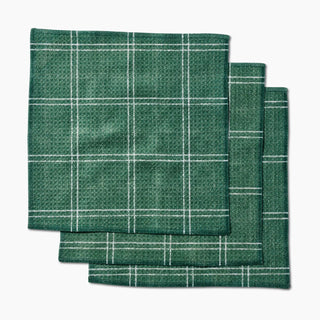 Geometry Pine Forest Plaid Dishcloth Set