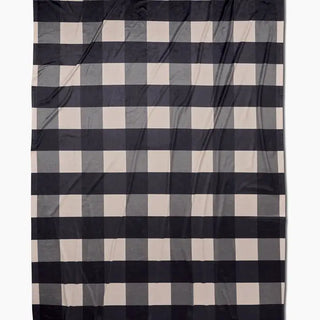 Geometry Snowy Gingham Butter Blanket, 2 Sizes black & white soft cozy recycled materials