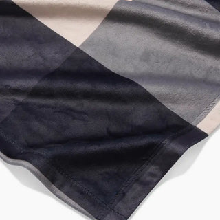 Geometry Snowy Gingham Butter Blanket, 2 Sizes black & white recycled materials soft cozy