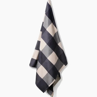 Geometry Snowy Gingham Butter Blanket, 2 Sizes black & white recycled materials soft cozy