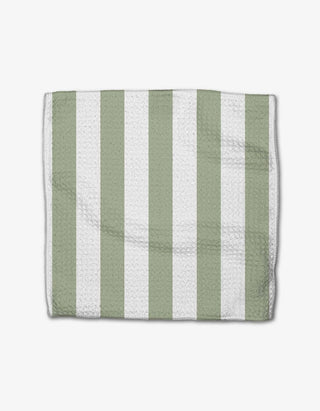 Geometry Sweet Mint Dishcloth Set absorbent recycled materials stripe green & white