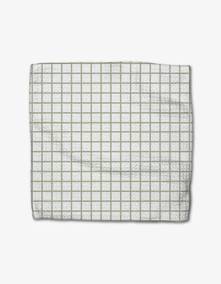 Geometry Sweet Mint Dishcloth Set recycled materials absorbent green & white check
