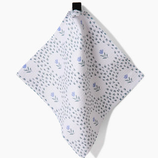 Geometry Trailing Farmhouse Florals Dishcloth Set recycled materials absorbent light blue white floral flower