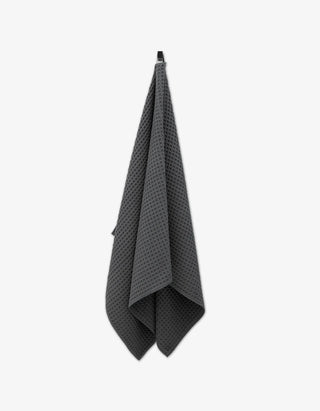 Geometry Waffle Bath Towel, Charcoal absorbent recycled materials