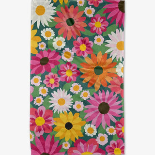 Geometry Wild Blooms Tea Towel
