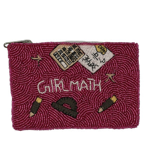 Girl Math Beaded Coin Wallet