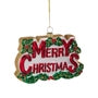 Glass Merry Christmas Ornament with Gold