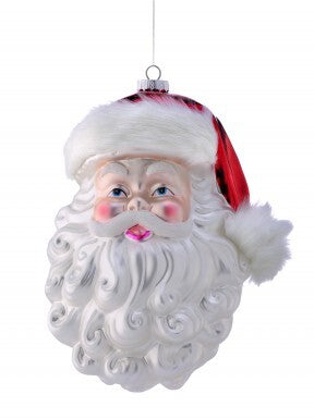 Glass Santa Claus Ornament 11"