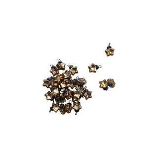 Glass Star Ornament set of 30 gold