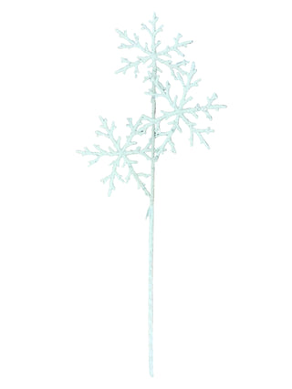 Glitter Snowflake Spray 29" three snowflake on stake