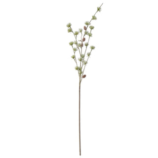 Glittered Pine Stem with Mini Pinecones