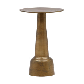 Golbez Side Table in Antique Brass 29" antique brass aluminum round