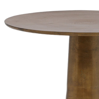 Golbez Side Table in Antique Brass 29" aluminum antique grass round