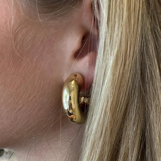 Gold Bubble Hoop Earrings