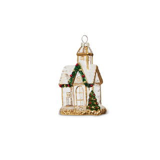 Gold Church Ornament glass gold red green