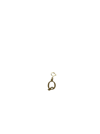 Gold Clip Charm Q